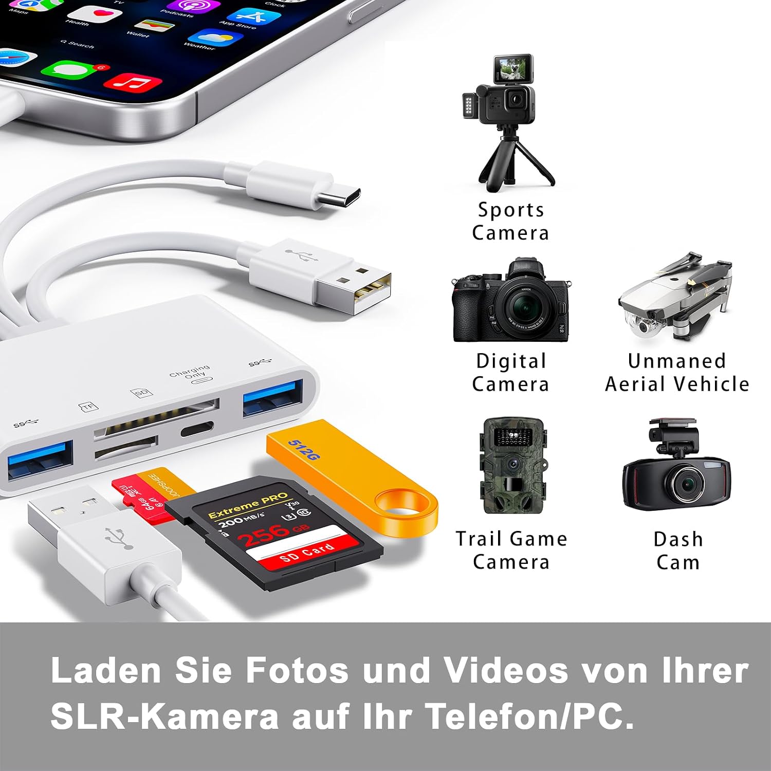 Detalle de 5-in-1 Speicherkartenleser USB OTG