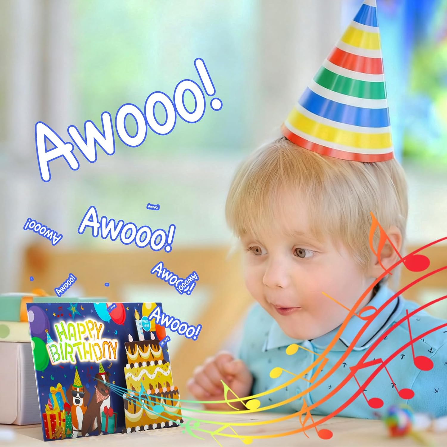 Thumbnail 1 de Cartes d’anniversaire Invrstne pop-up avec chien mignon et son surprise