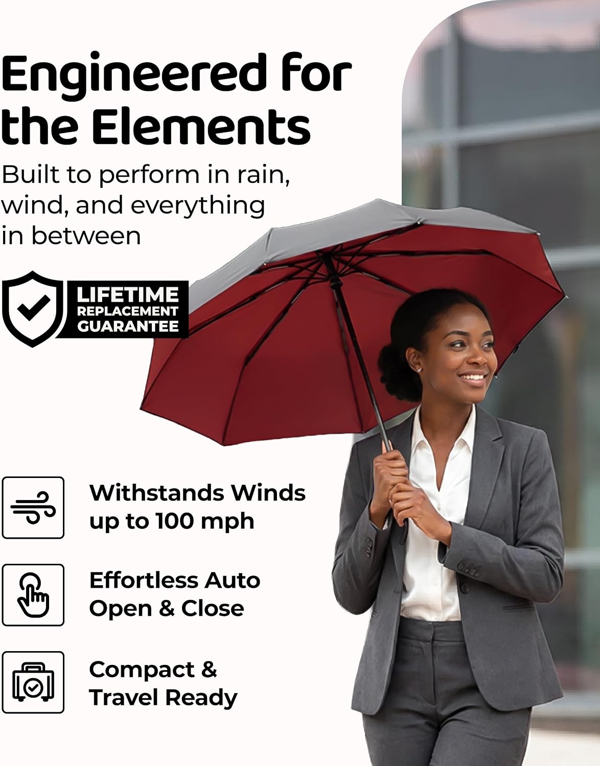 Detalle de Repel Travel Umbrella, 11.5-Inch Folded