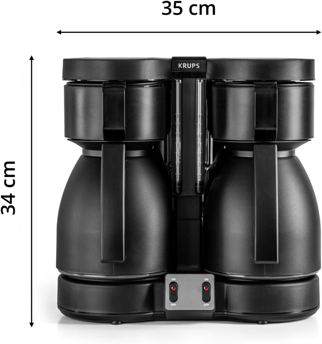 Thumbnail 5 de KRUPS Duothek Thermo Filterkaffeemaschine KT8501 – 2 isolierte Kannen, Ein-/Aus-Schalter mit Kontrollleuchten