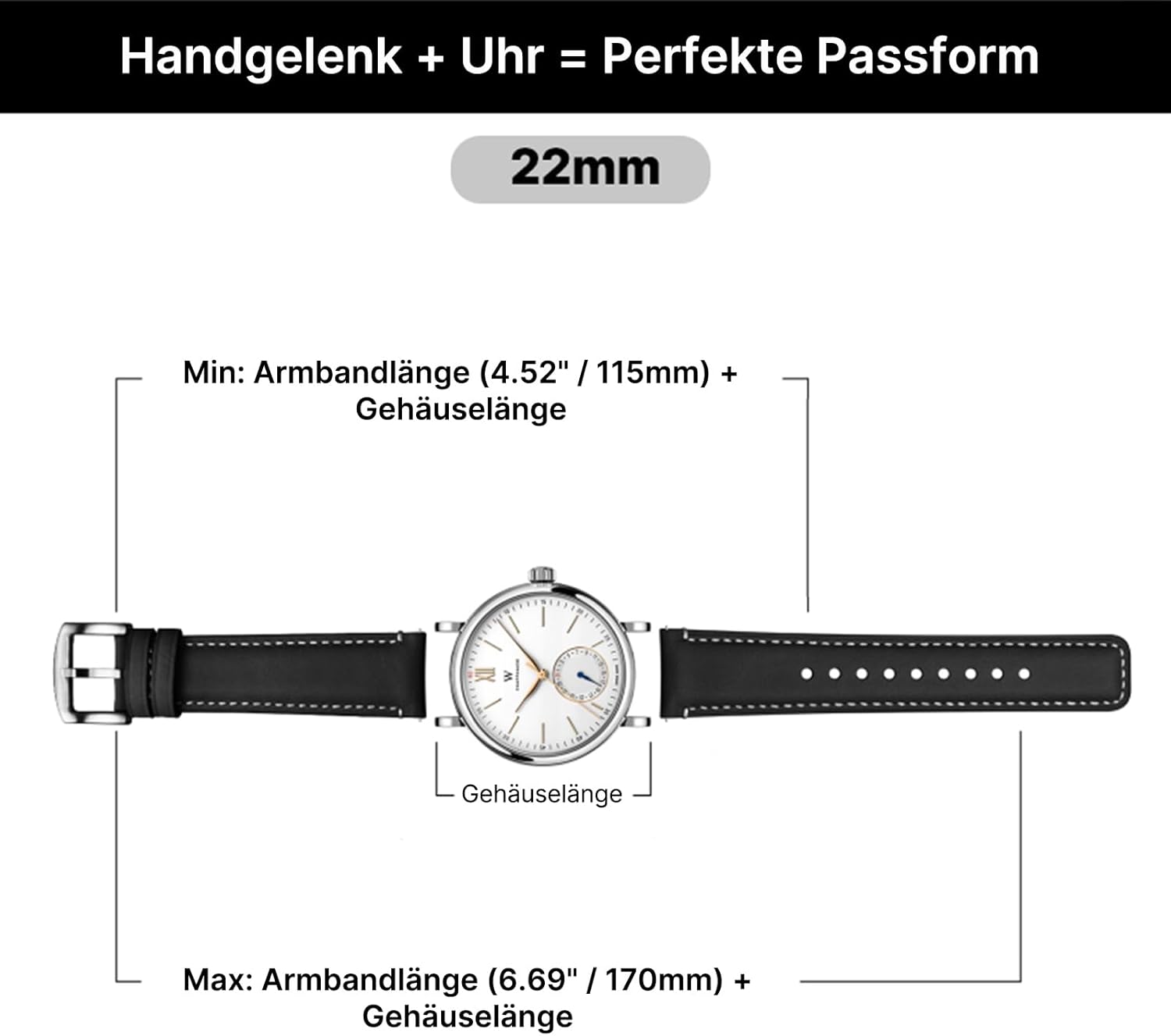 Thumbnail 4 de Fullmosa 22mm Uhrenarmband mit Schnellverschluss – kompatibel mit Samsung Gear S3, Garmin Venu 3/2, Vivoactive 4 und Huawei/Weitere 46mm Modelle
