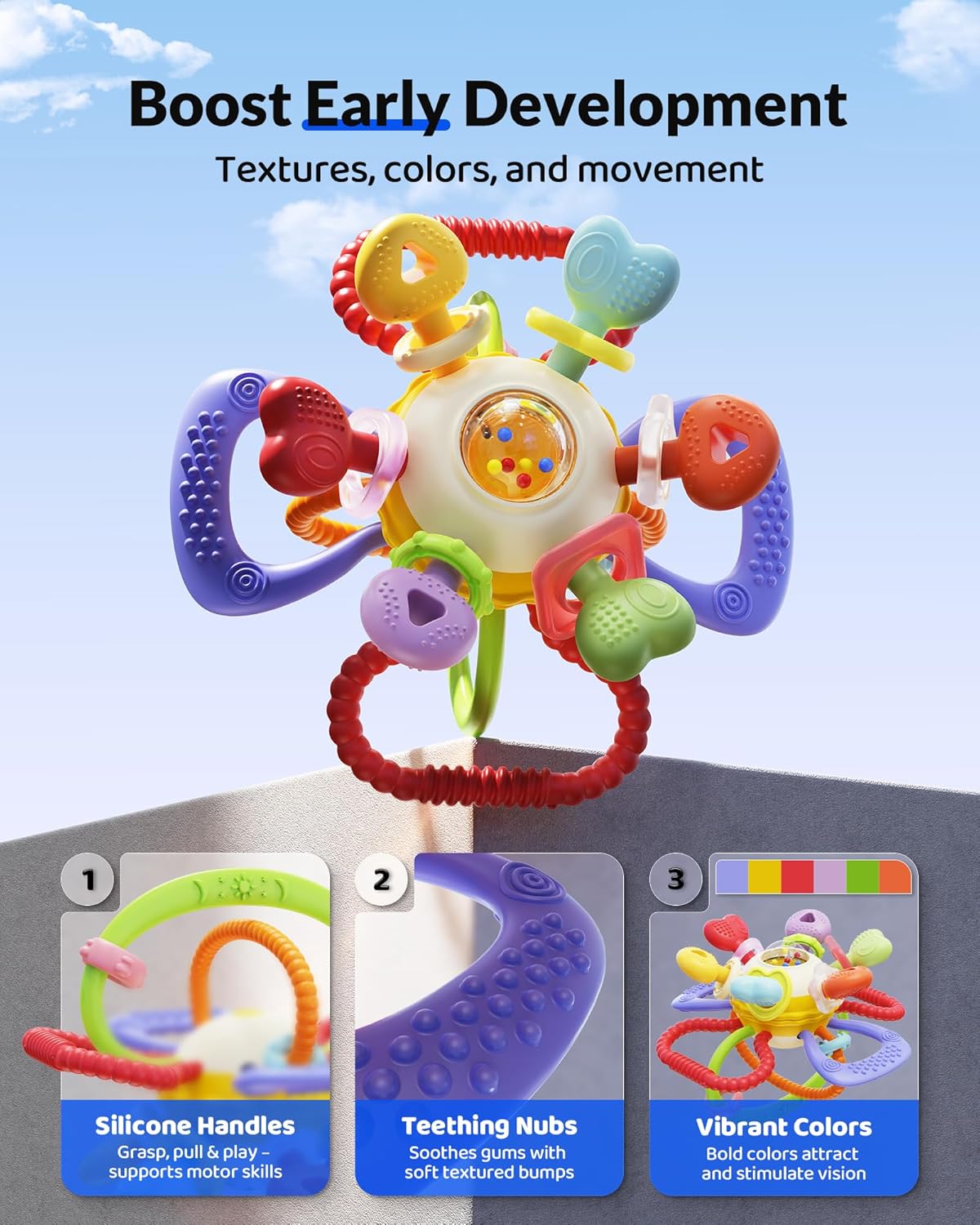 Thumbnail 5 de Montessori Sensory Teething Toy 0-12 months
