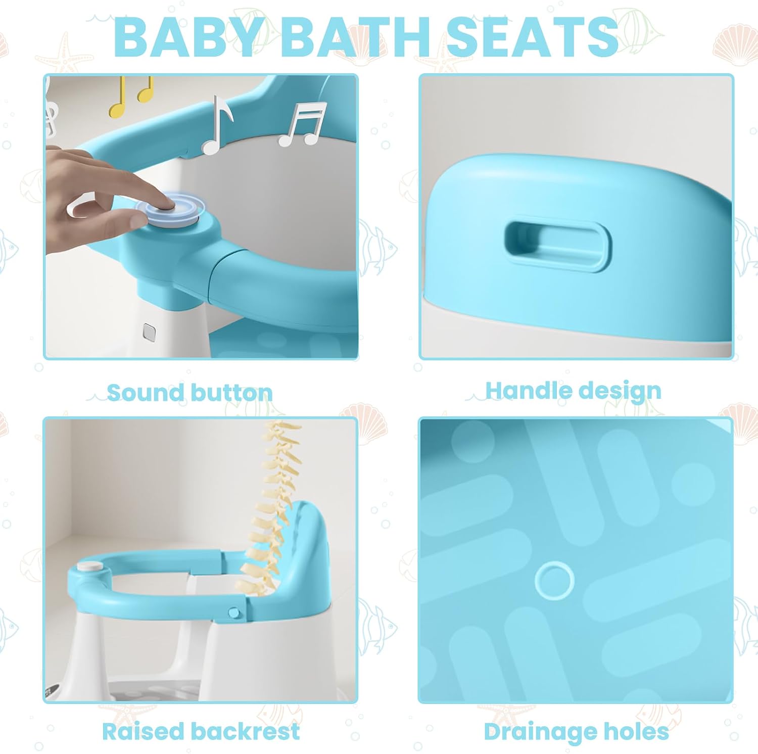 Detalle de UBRAVOO Baby Bath Seat 6-24 Months