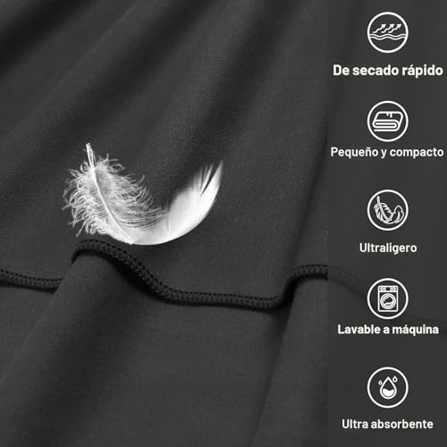 Detalle 2 de Pameil Toalla de Microfibra 120x50 cm: ligera, absorbente y con bolsillo