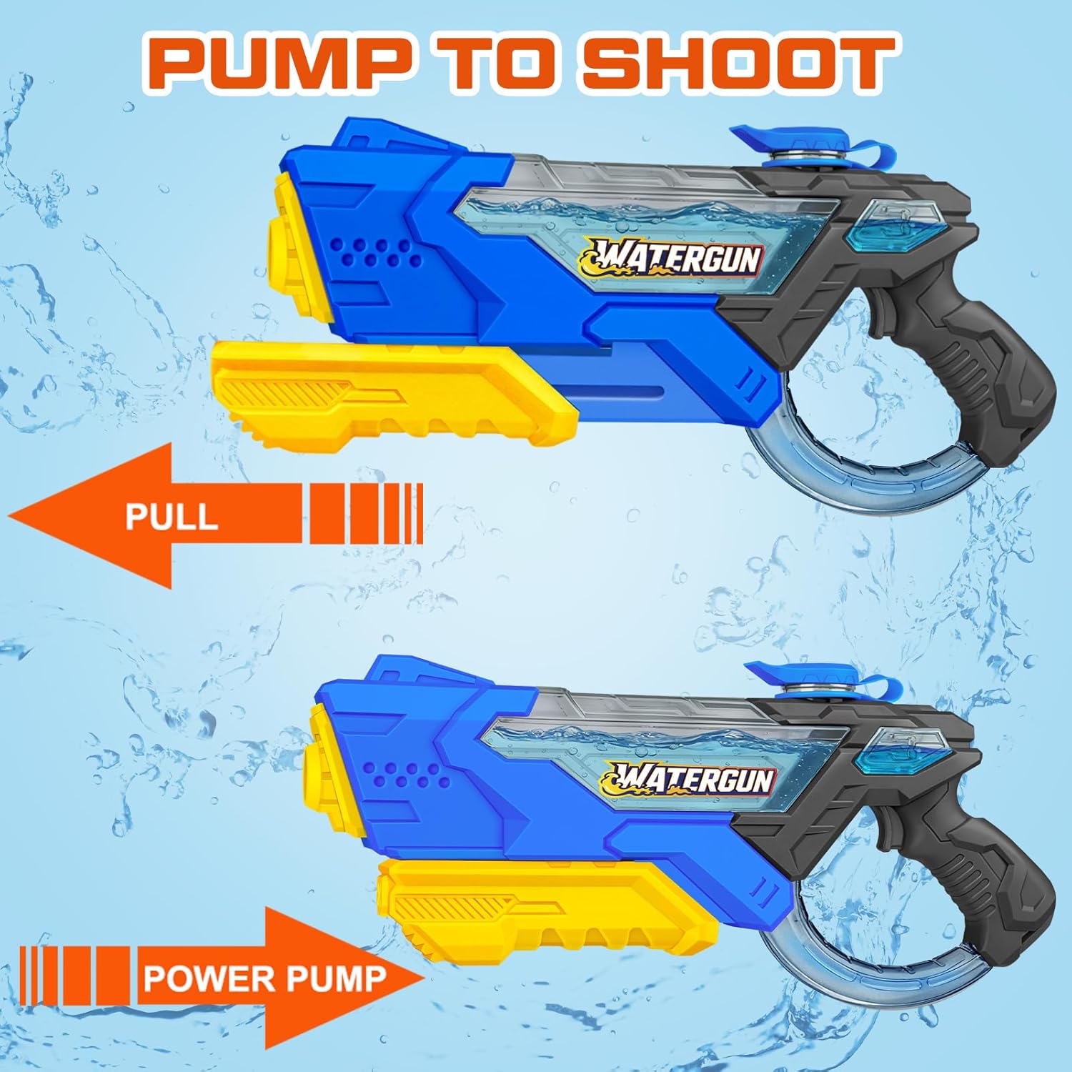 Thumbnail 3 de Doviden Wasserpistole für Erwachsene, 600 ml, Reichweite bis zu 10 Meter – 4er-Set