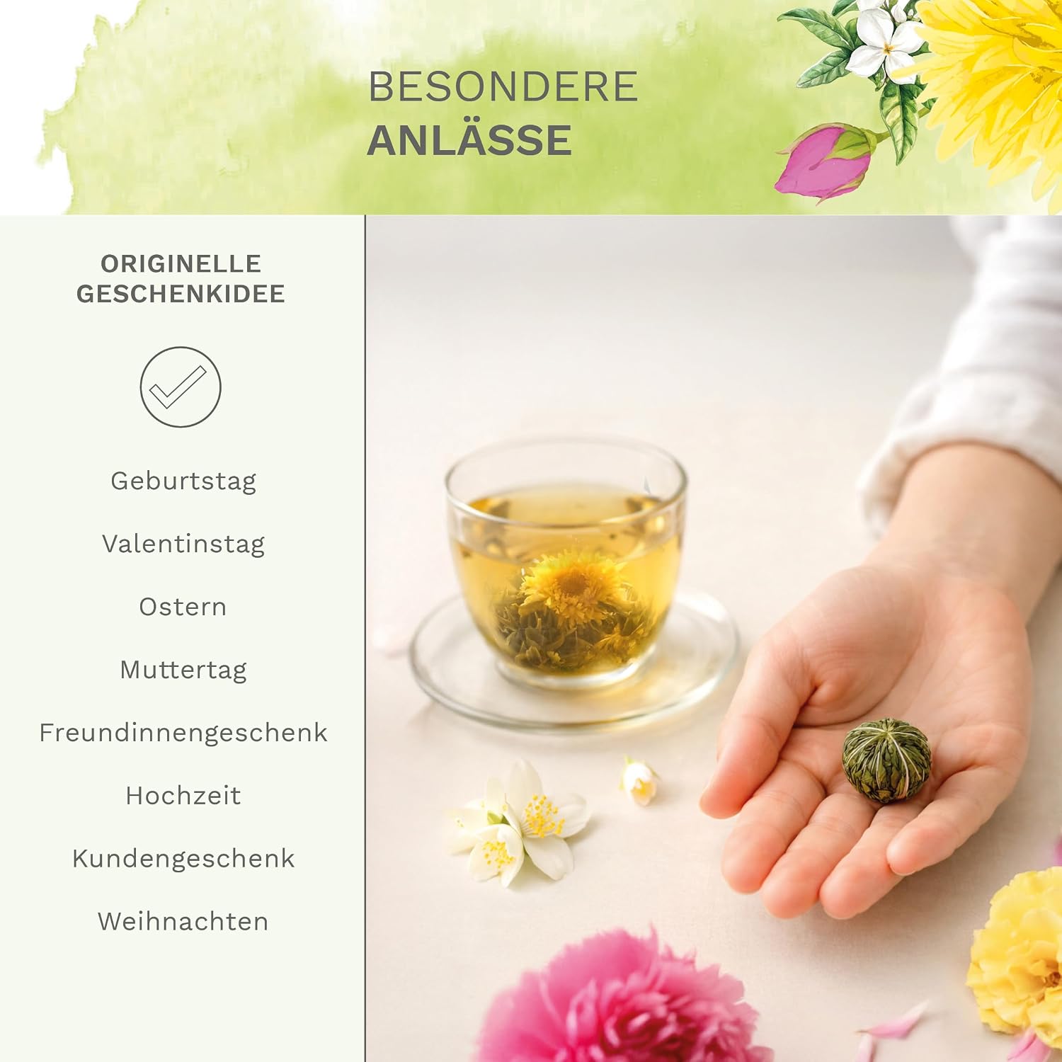 Thumbnail 5 de Creano Teeblumen Geschenkset Flower Erblühtee