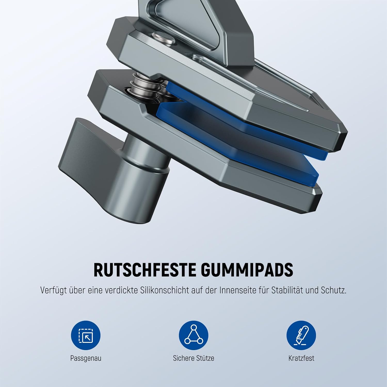 Detalle de NEEWER Action-Cam Klemmhalterung für Motorrad-Windschutzscheibe mit 3-poligem Adapter & 1/4-Zoll Schraubenloch