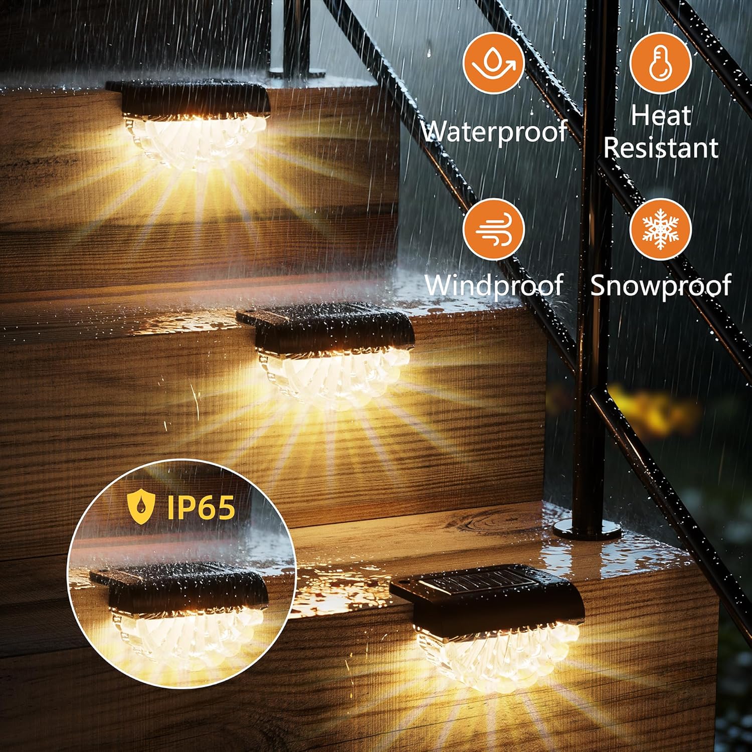 Detalle de Lankey Sound Solar Fence Lights 6 Pack