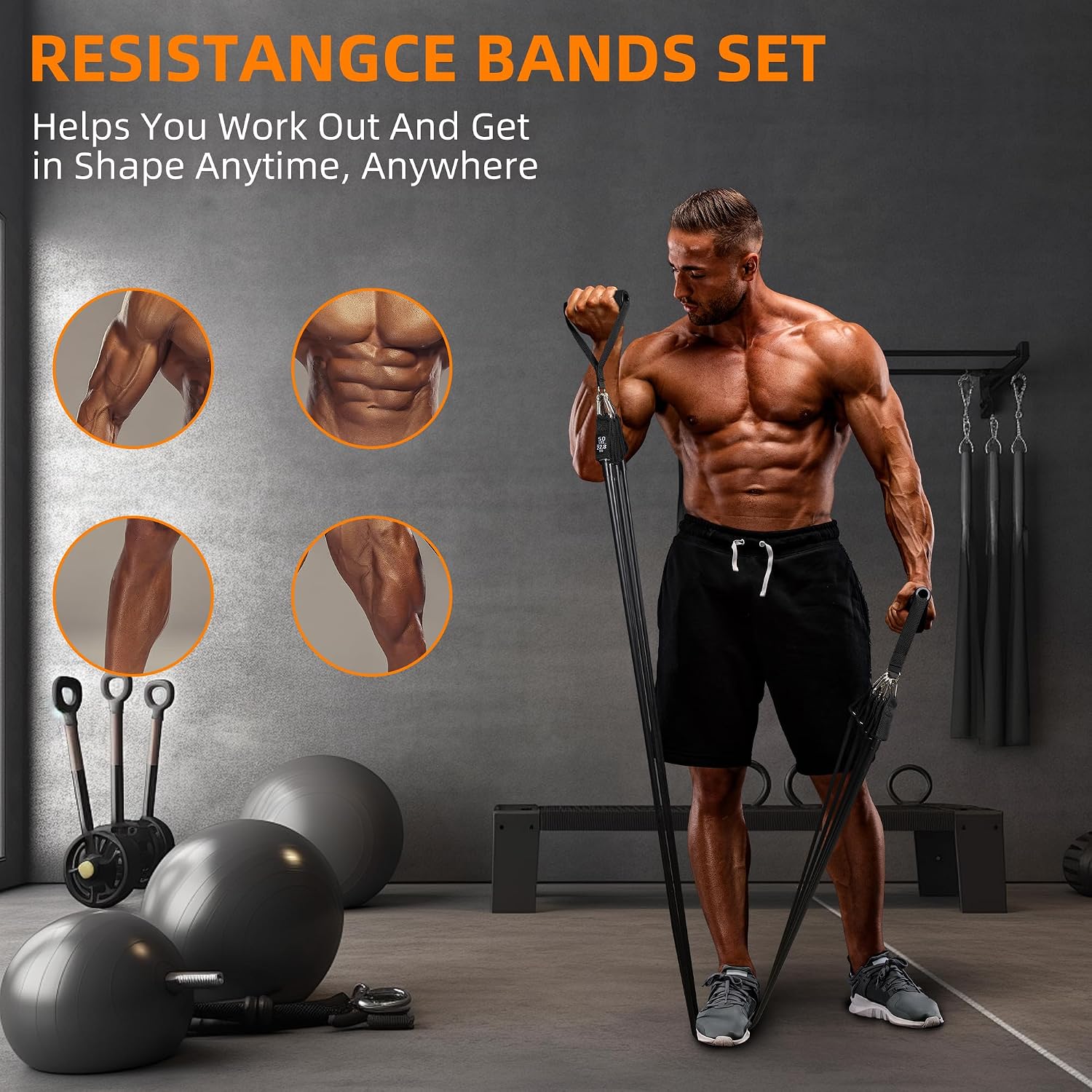 Thumbnail 1 de RealPlus Resistance Bands Set for Home Workouts