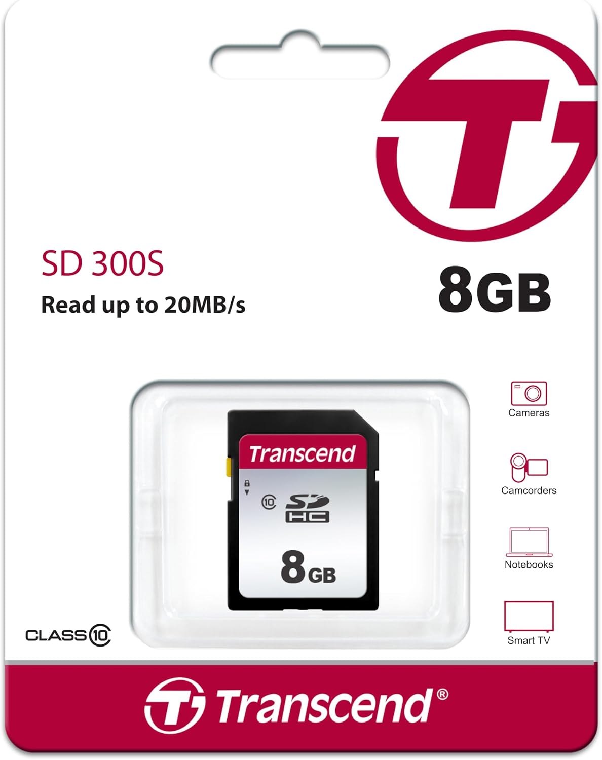 Detalle 2 de Transcend SDC300S - Tarjeta SD 8 GB Clase 10 📸
