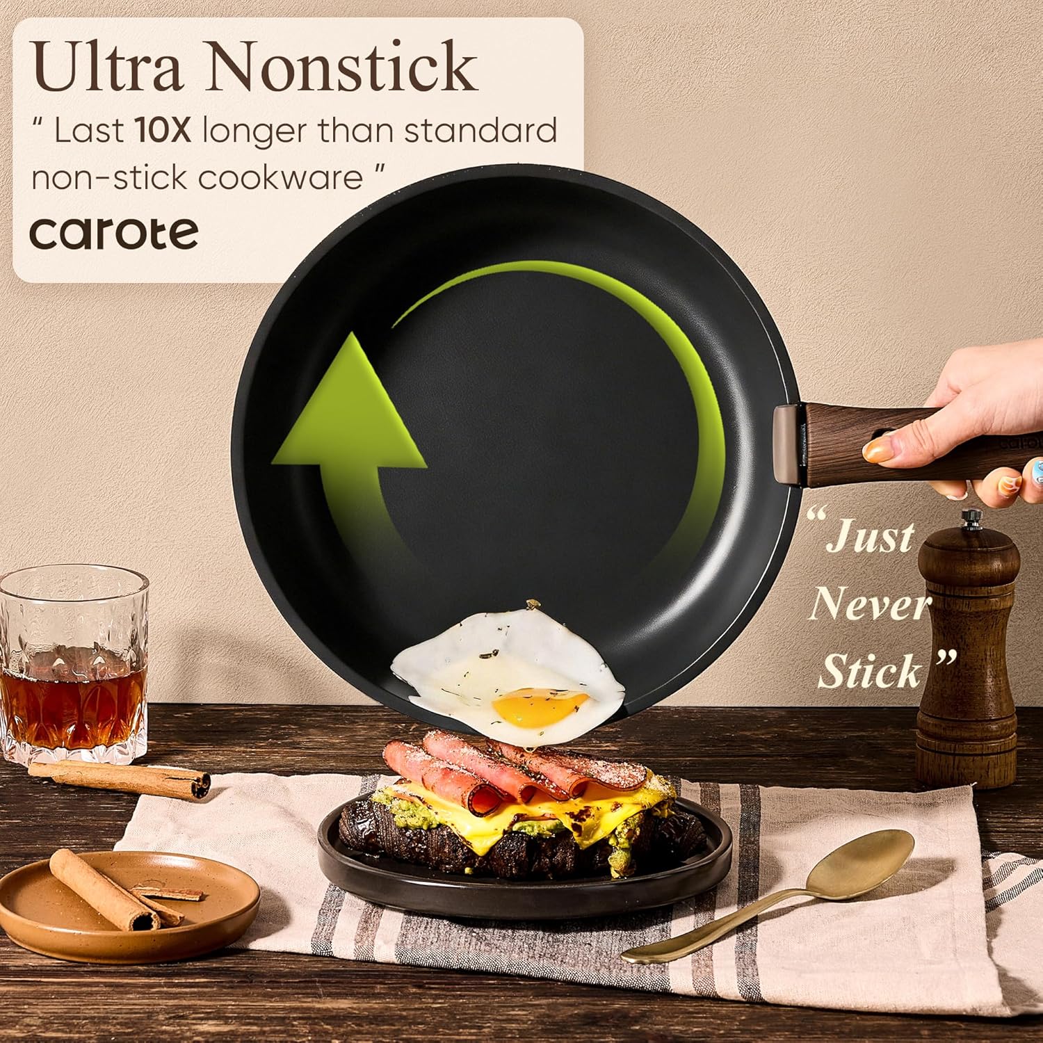 Detalle 1 de CAROTE 19pcs Detachable Handle Cookware Set