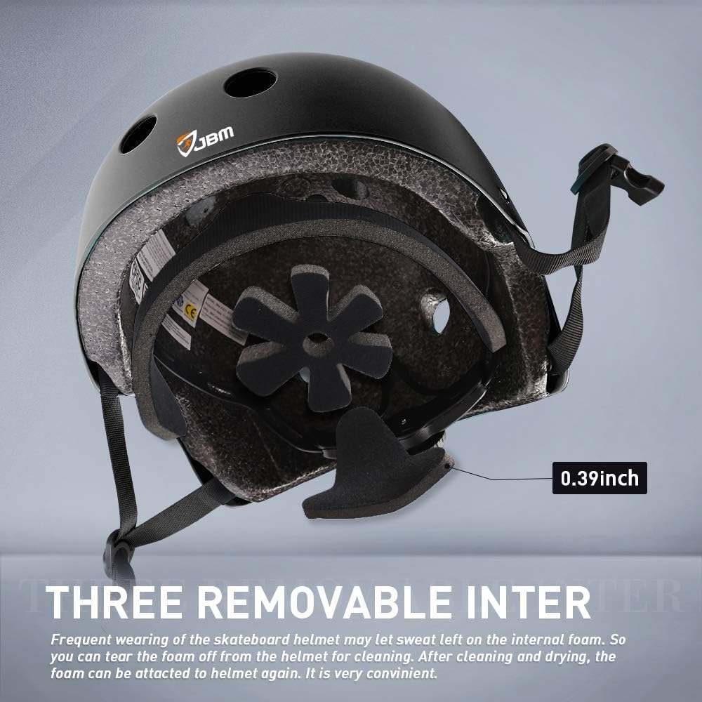Detalle de JBM Adult & Kid Skating Protective Gear Set: Helmet, Knee & Elbow Pads, Wrist Guards for Beginners to Pros