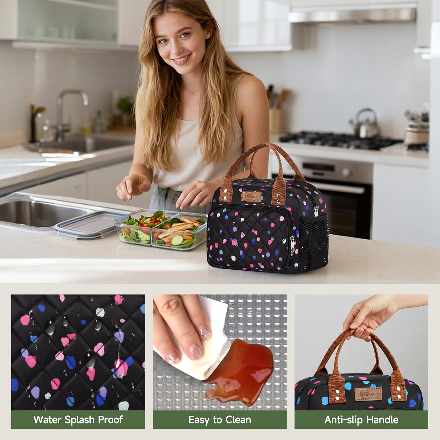 Thumbnail 4 de HOMESPON insulated lunch bag 11.4 x 6.5 x 8.3