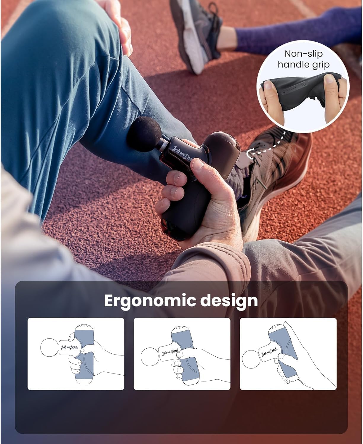 Thumbnail 6 de Bob and Brad Q2 Pro Mini Massage Gun with Heat and Cold — Portable Deep Tissue Percussion Massager