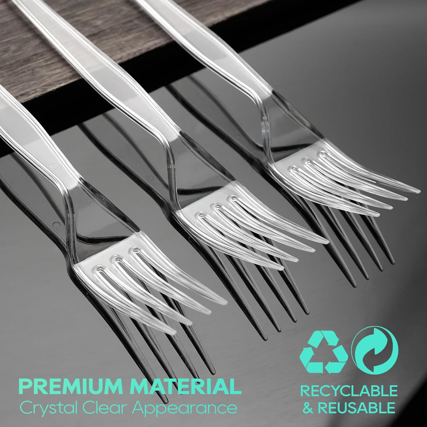 Thumbnail 5 de FOCUSLINE Plastic Forks 360 Count 🍴