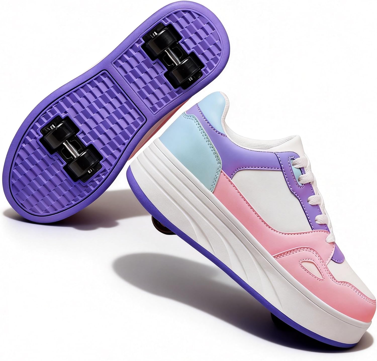 Detalle de Roller Skate Sneaker Shoes with Detachable Wheels (2-in-1) for Kids