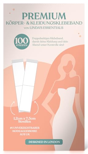 Detalle de Linda's Essentials Nastro Biadesivo Extra Forte per Tessuti – Fashion Tape 100 pz