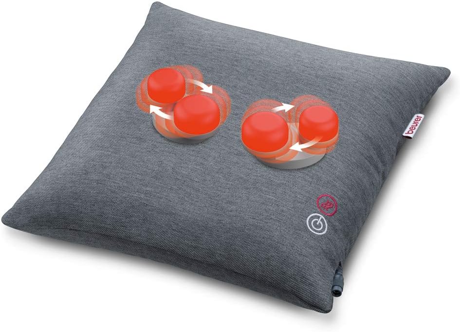 Detalle de Beurer MG 135 Coussin de massage Shiatsu avec chaleur – 4 têtes, 40x40 cm