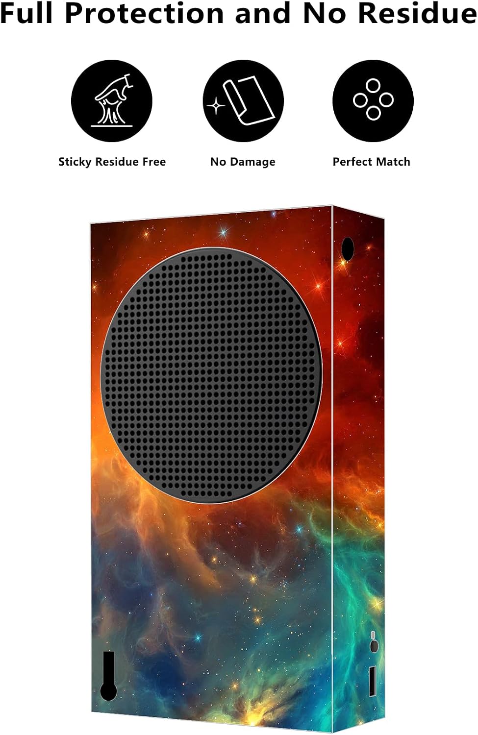 Detalle de playvital Orange Star Universe vinyl skin for Xbox Series S