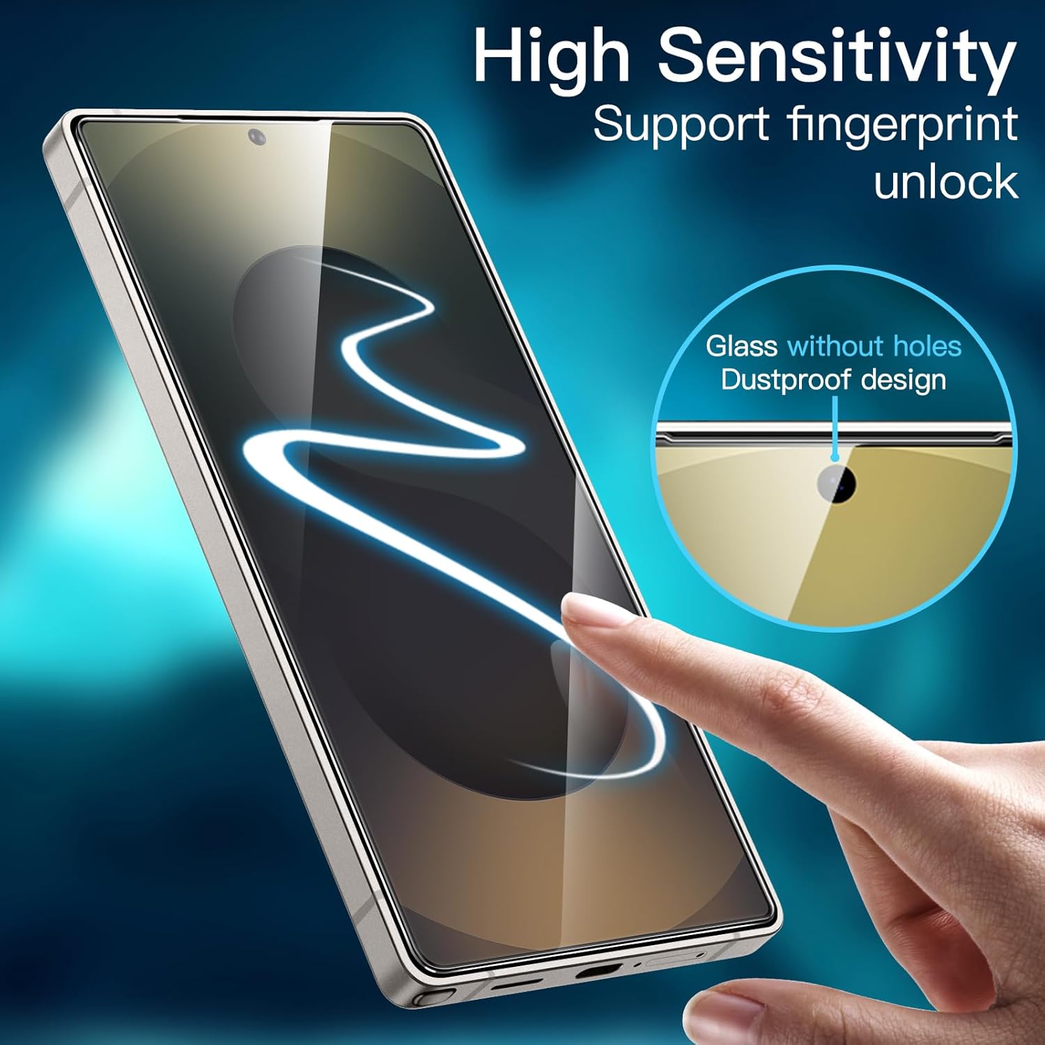 Thumbnail 5 de JETech Samsung Galaxy S25 Ultra 5G Screen Protector