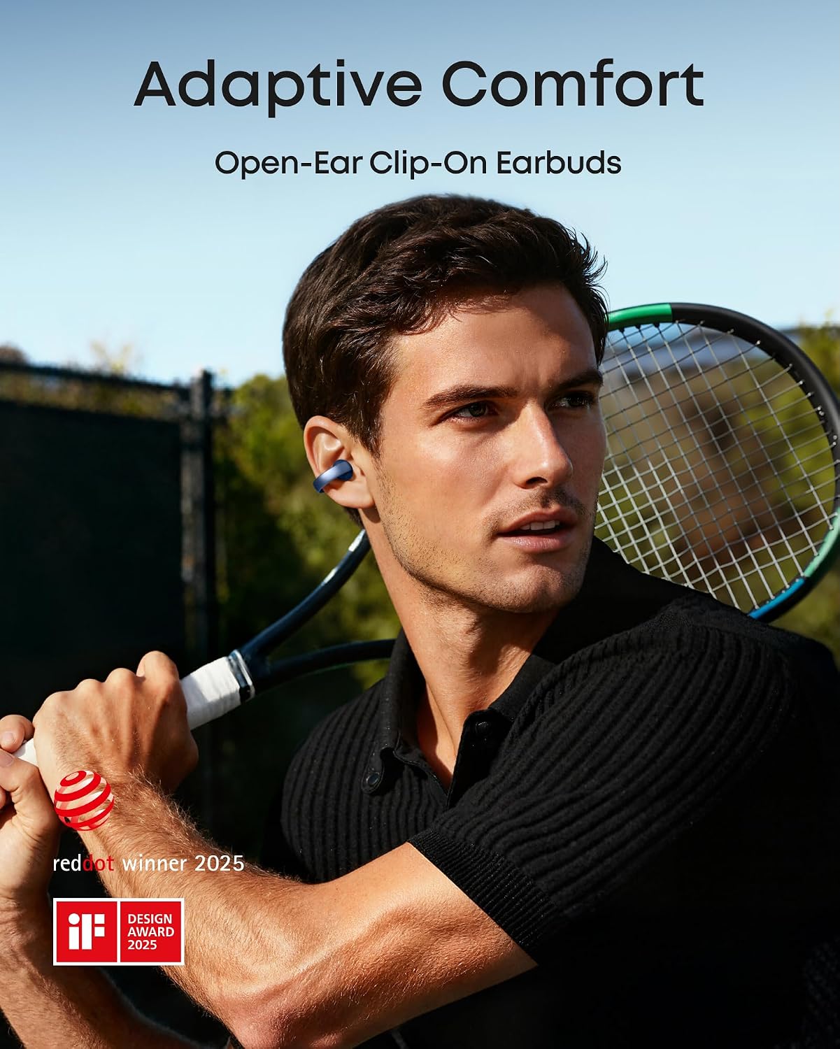Detalle 2 de Soundcore AeroClip open-ear earbuds 12mm