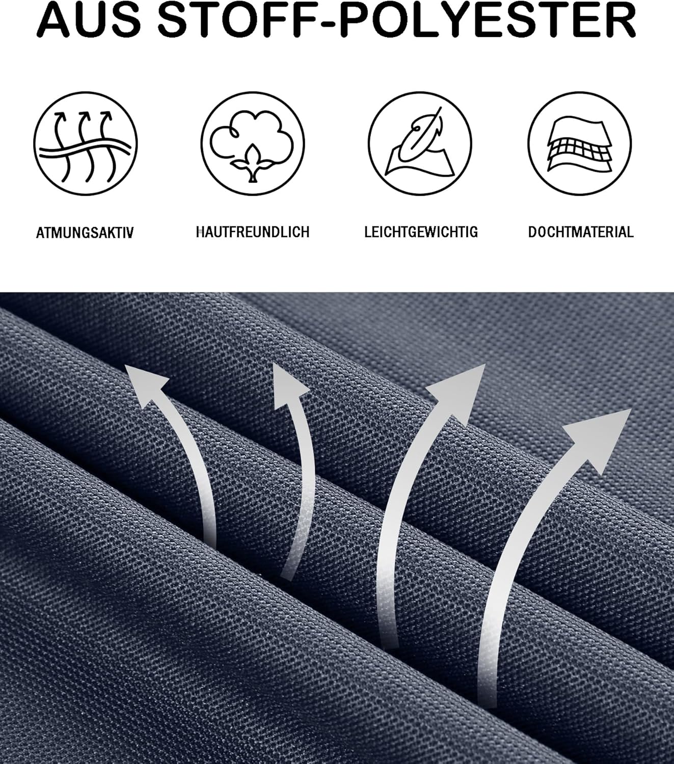 Detalle 2 de JACKETOWN Poloshirts Herren Kurzarm – atmungsaktives, schnelltrocknendes Golf-/Tennis-Poloshirt mit Knopfleiste