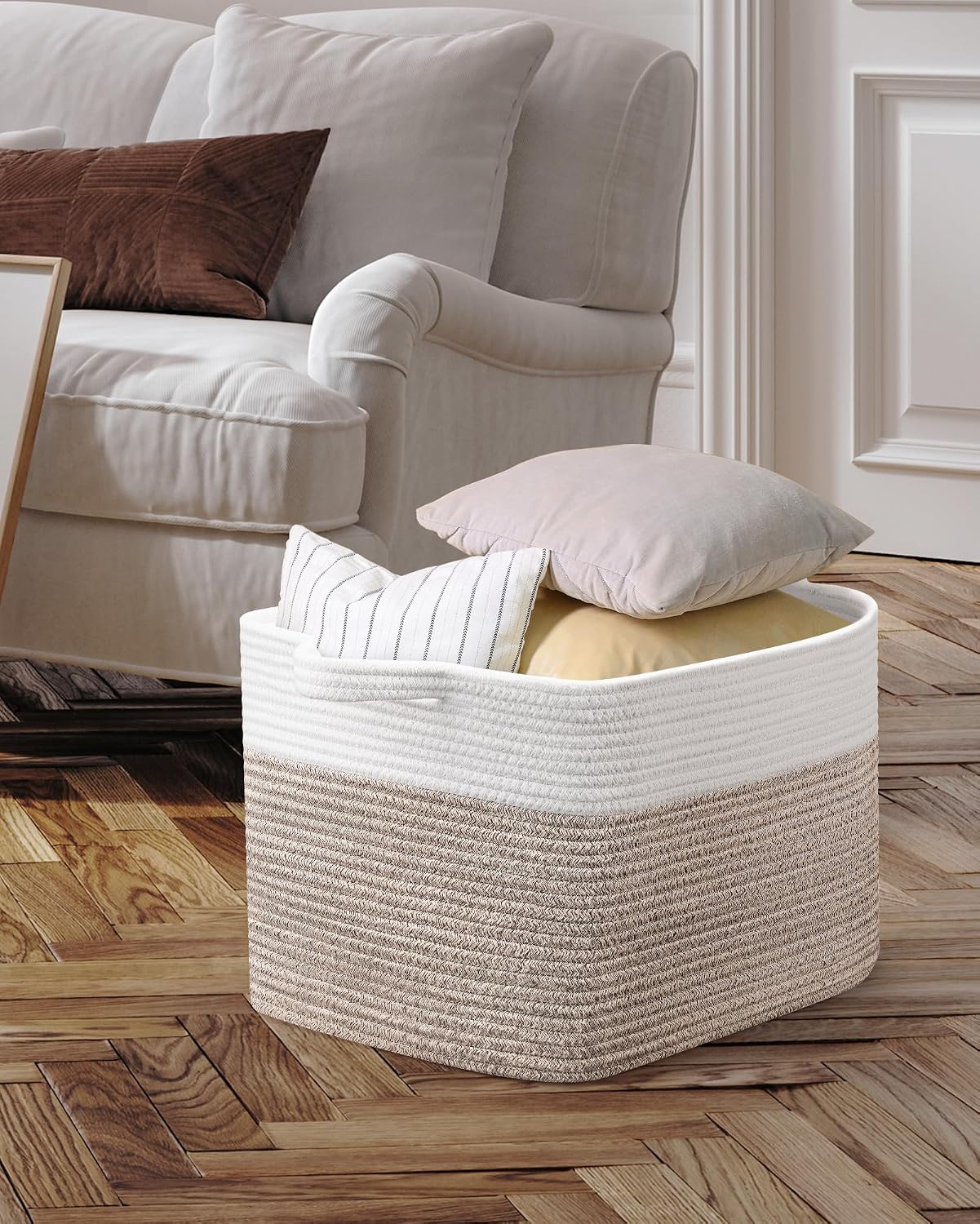 Thumbnail 5 de JOJOSEE Large Storage Basket 55x38x30 cm