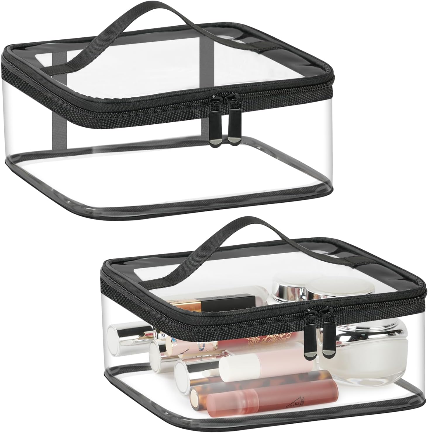 Detalle de Aucuu Sac Maquillage Transparent Étanche 2 en 1 TSA