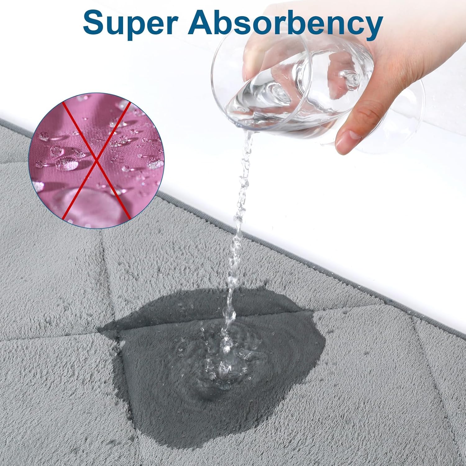 Thumbnail 4 de Cozary Alfombrilla de Baño Antideslizante 80x50 cm 🛁