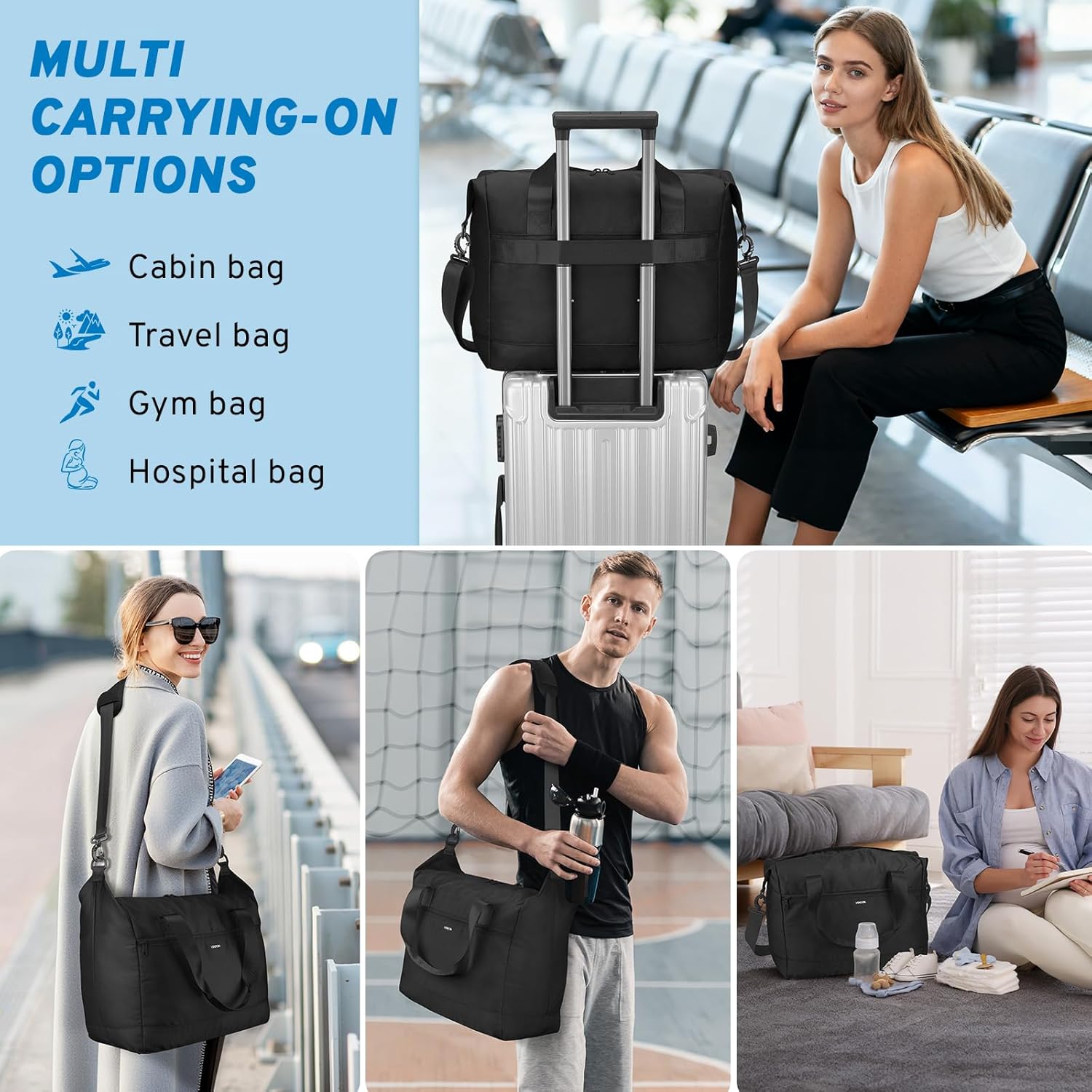Thumbnail 5 de VSNOON 40x30x20 Foldable Cabin Bag 24L