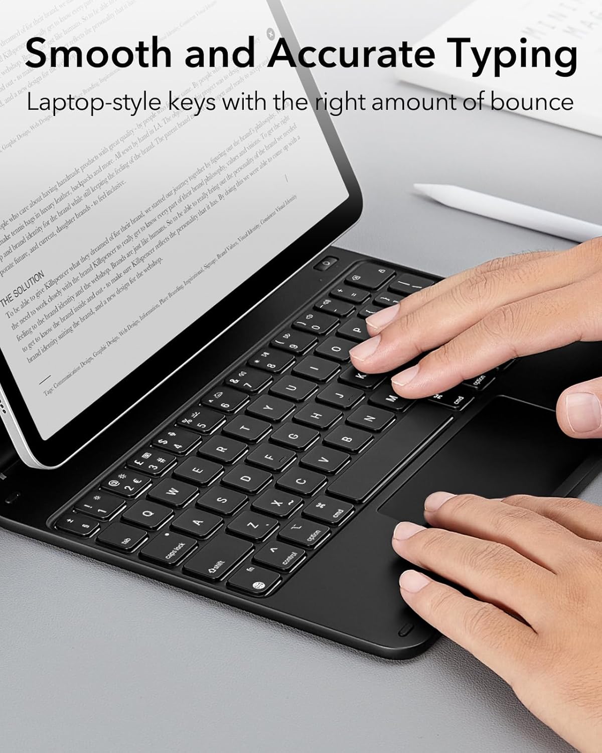 Detalle de ESR for iPad Air 11 inch Case with Keyboard M4/M3/M2 (2026/2025/2024) — a versatile companion for iPad Pro 11 and Air 5/4th Gen