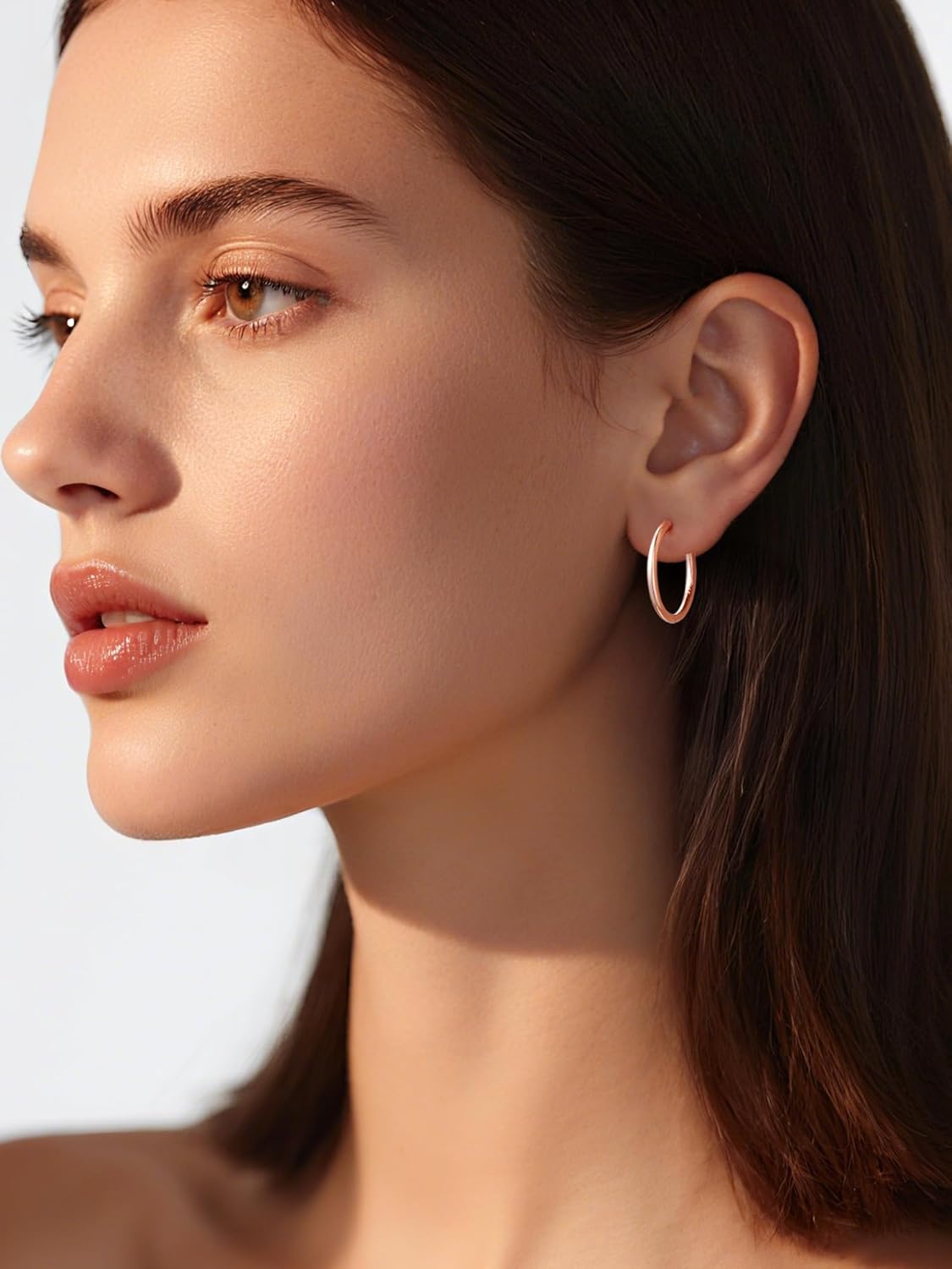 Thumbnail 1 de ChicSilver Petite Créoles Argent 925 Massif – Boucles d’Oreilles Mini Hoop, 8–20 mm