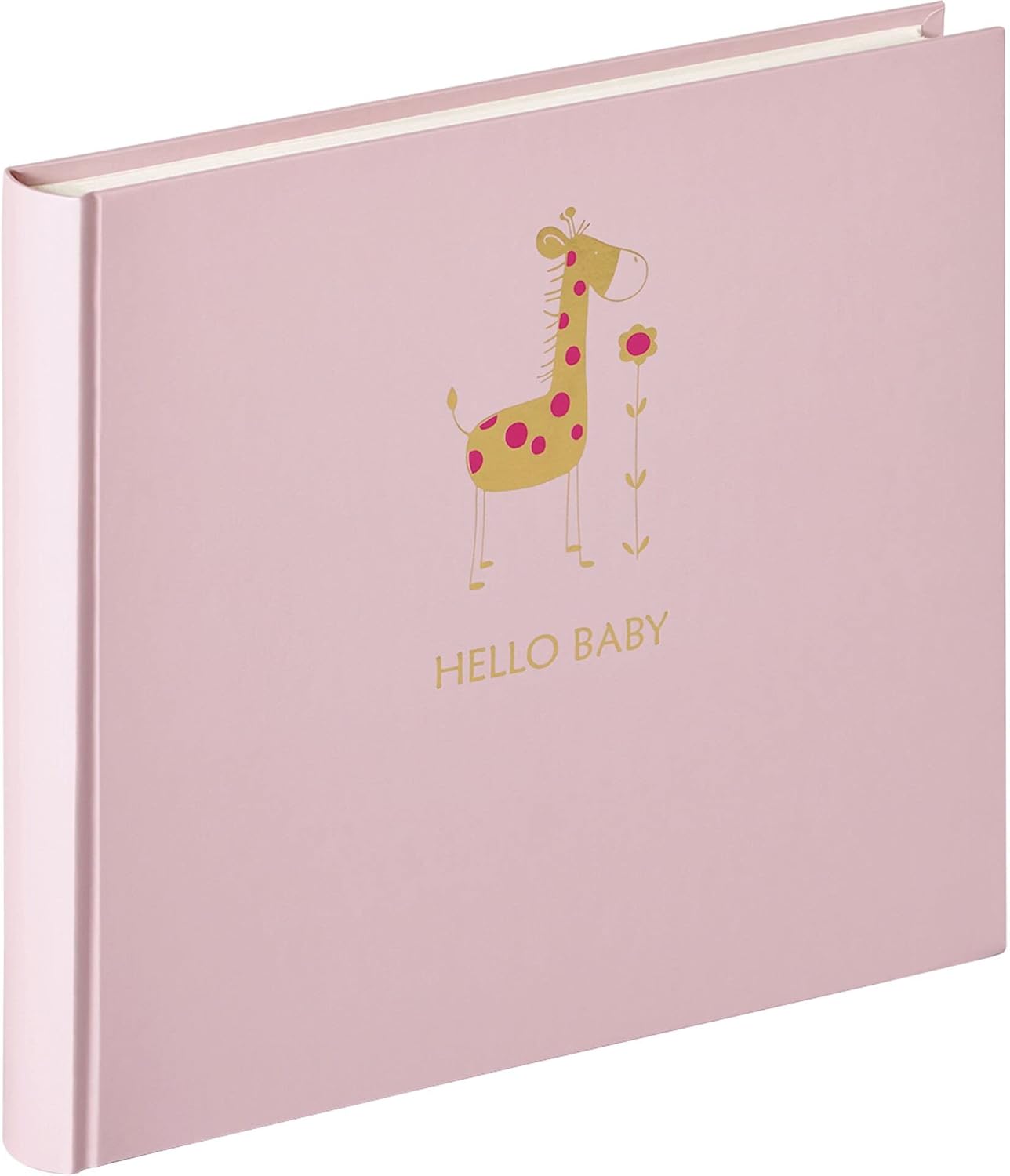 Detalle de walther design Babyalbum UK-148-R Rosa – 28 × 25 cm mit Prägung, 50 Seiten und CD-/Negativarchiv