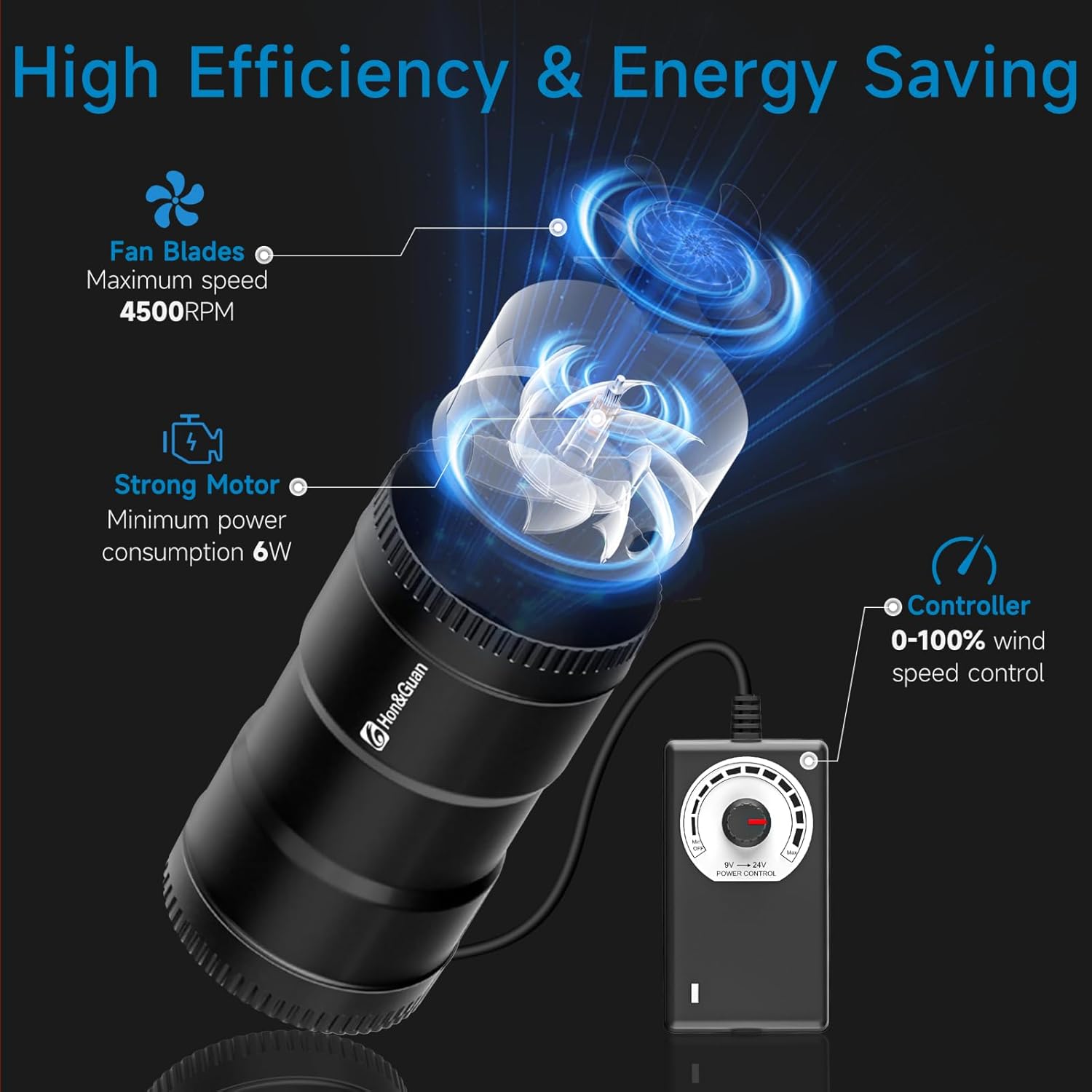 Thumbnail 3 de Hon&Guan 100mm Lüftungsset 221 m³/h