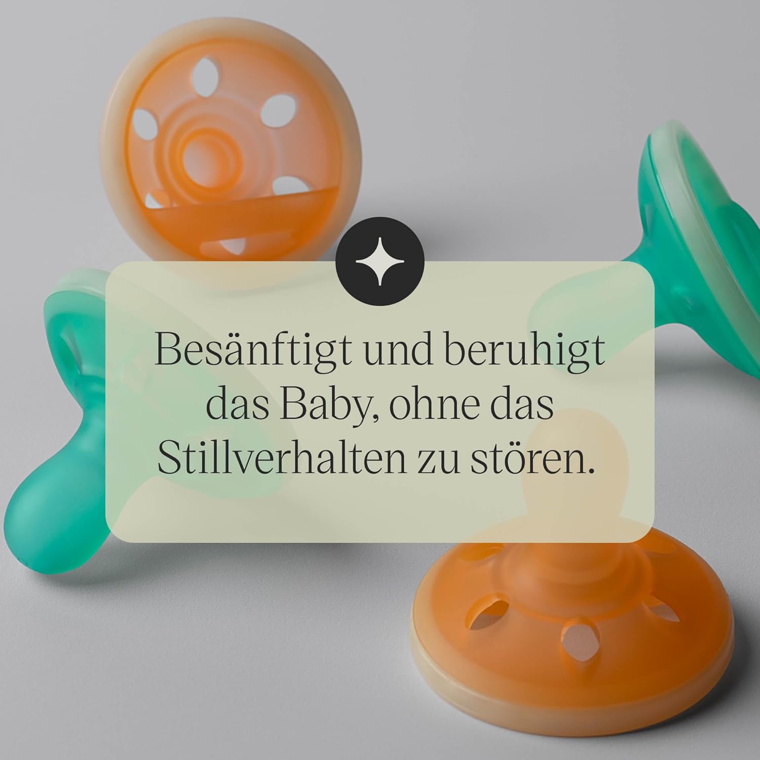 Thumbnail 6 de Tommee Tippee brustähnlicher Night Glow Schnuller 0-6m – 4er-Pack, einteiliges Silikondesign