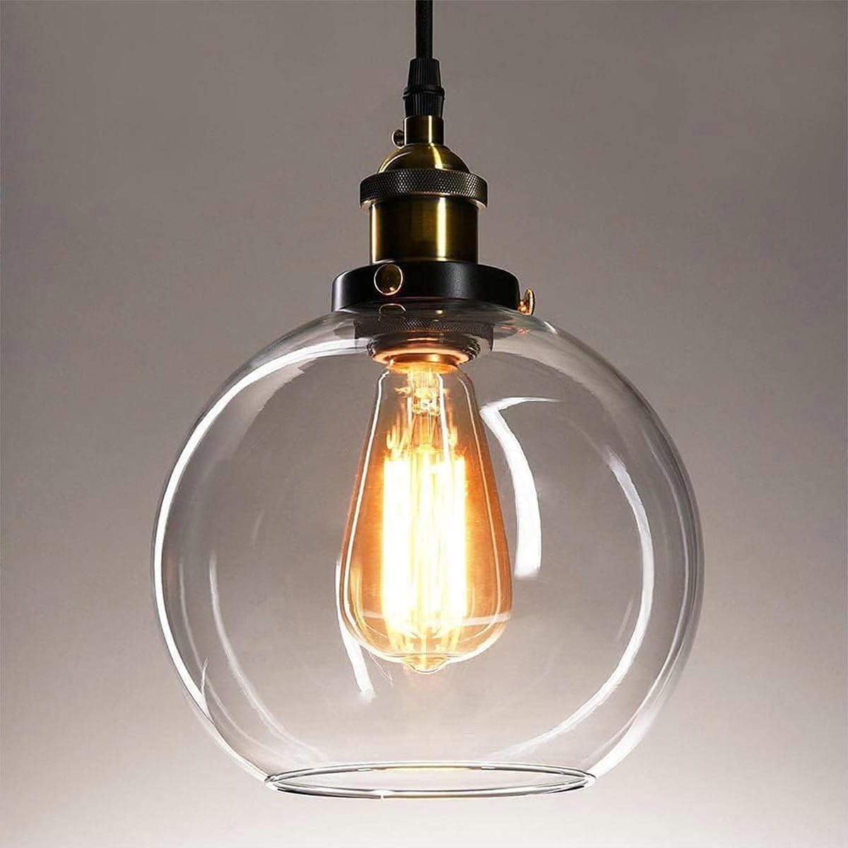 Detalle 2 de Levidon ST64 Vintage Light Bulbs (E27 Edison Screw) – 60W 2200K Warm White, Dimmable, Pack of 6