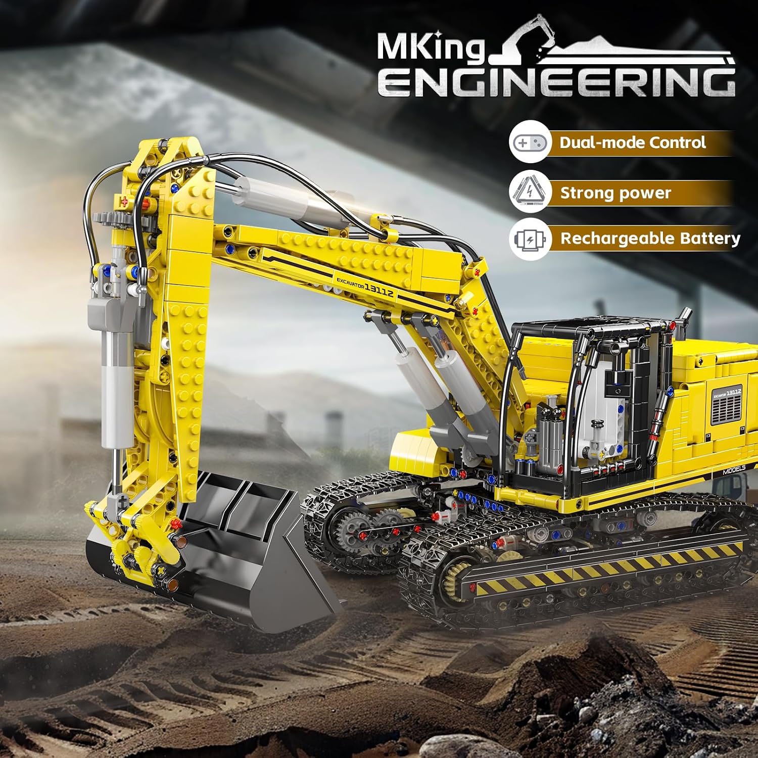Detalle 2 de Mould King Excavatrice Technique pelleteuse RC