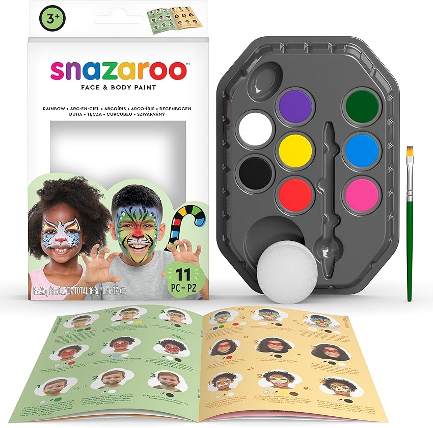 Snazaroo Arcoíris set de pintura facial 8 colores 🎨