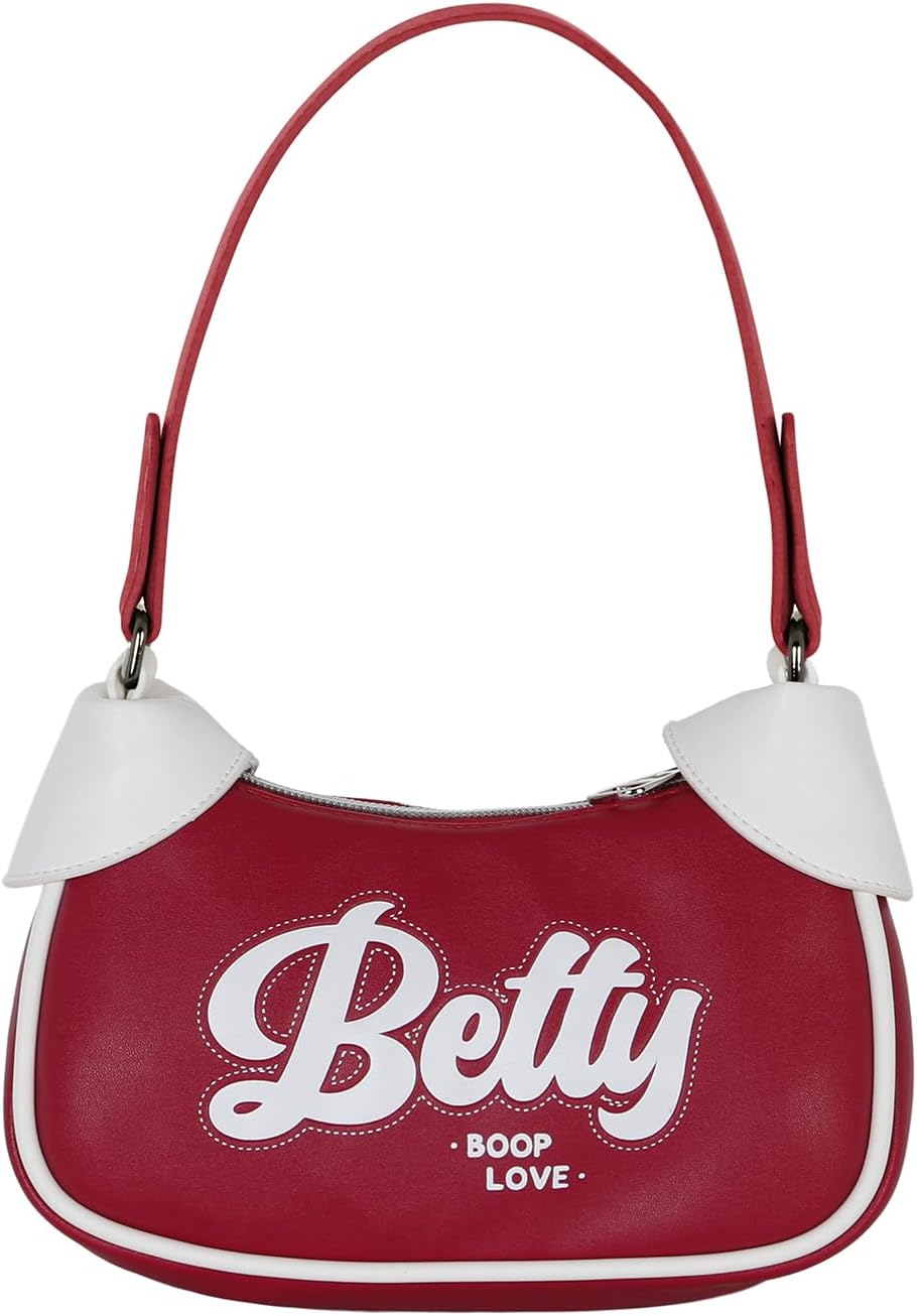 Thumbnail 2 de Betty Boop Varsity-Fancy Casual Bag, Burgundy (21.5 x 14.5 cm)