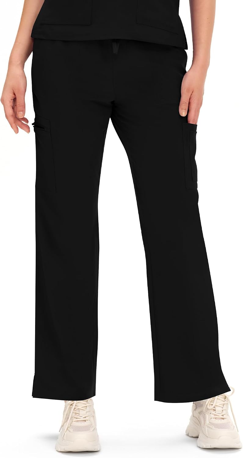 Thumbnail 6 de COZYFIT Women's Scrubs: V-Neck Top, Cargo Straight-Leg Pants, 12 Pockets