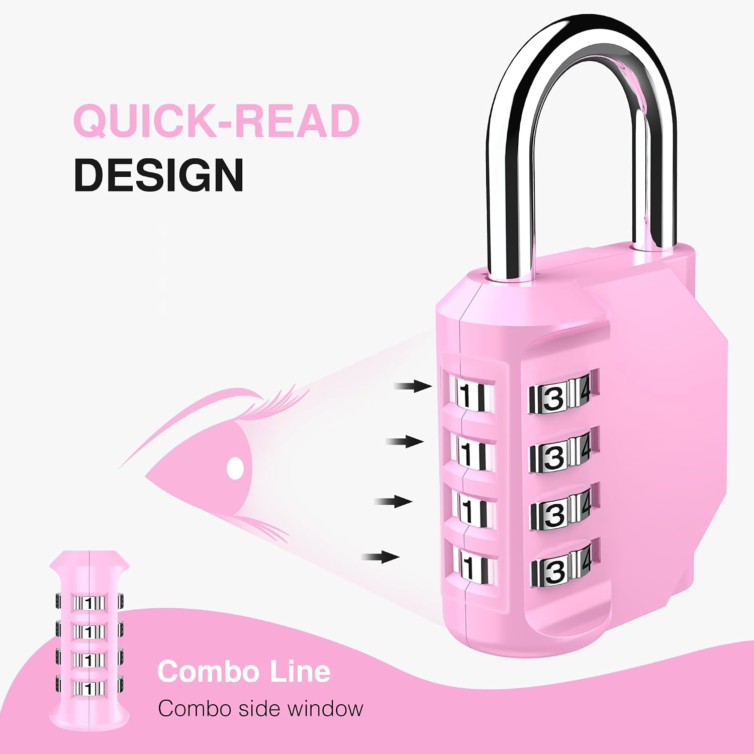 Detalle de Puroma Combination Padlock, 4-Digit