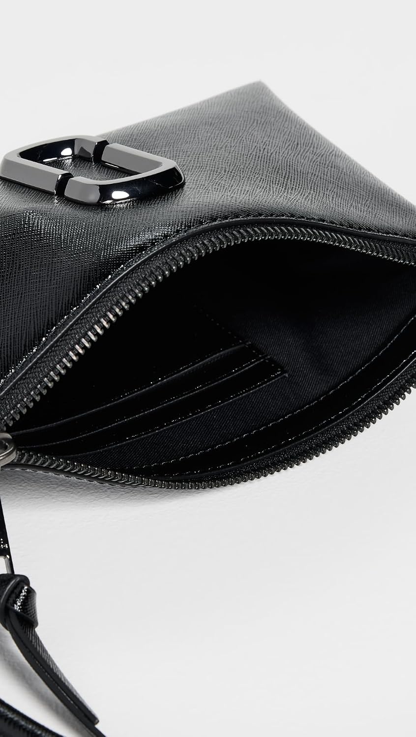 Detalle de MARC JACOBS THE POCHETTE BLACK – pochette zippée avec bandoulière amovible