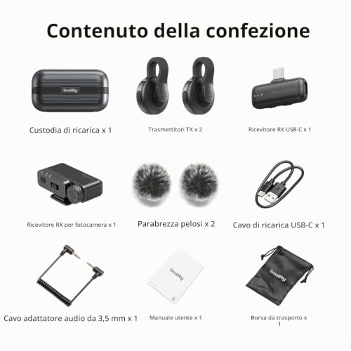 Thumbnail 8 de SMALLRIG S70 Microfono Wireless con USB‑C e 3,5 mm: invisibile, leggero e versatile