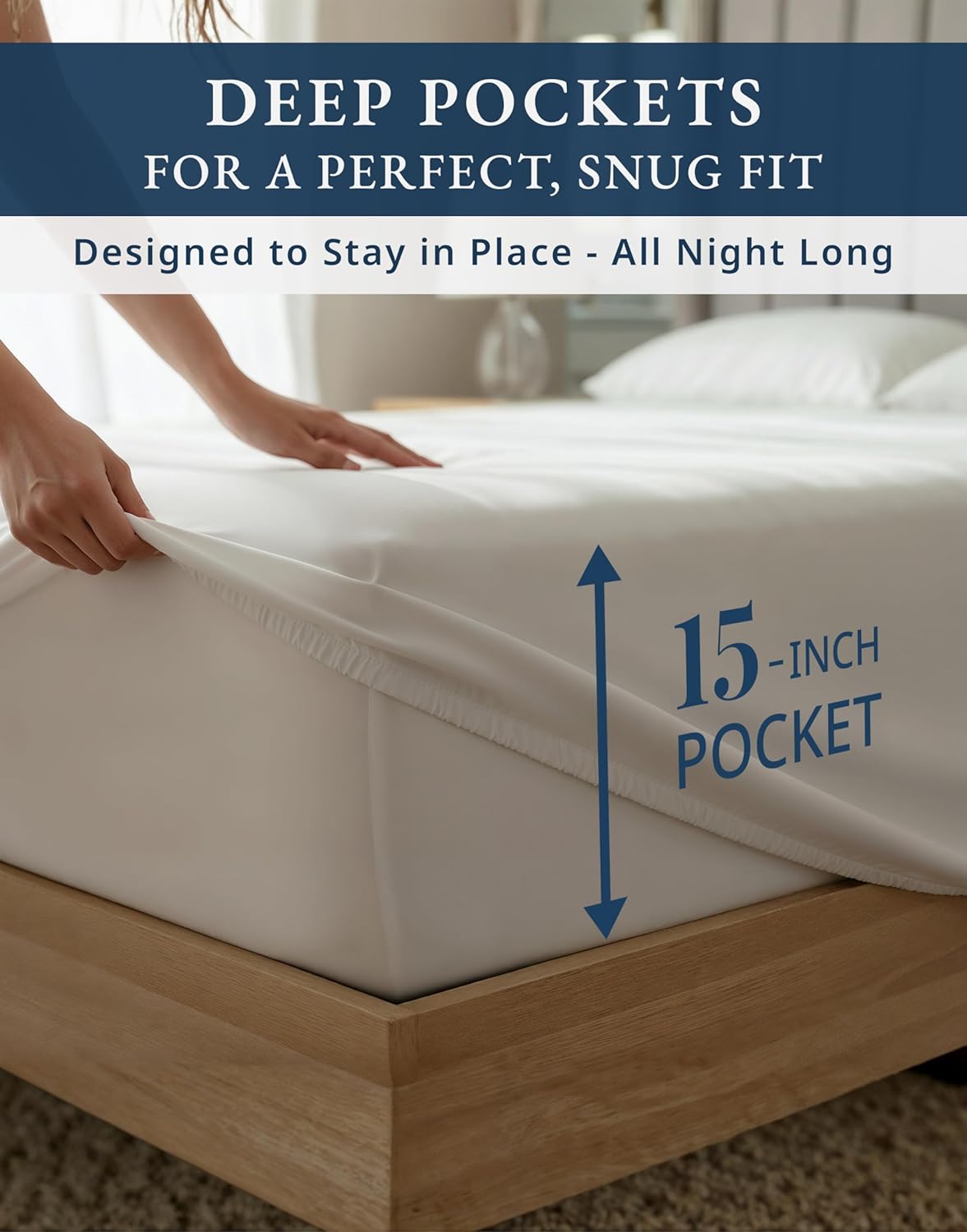Thumbnail 5 de 100% Egyptian Cotton Sheets Queen 1000 TC
