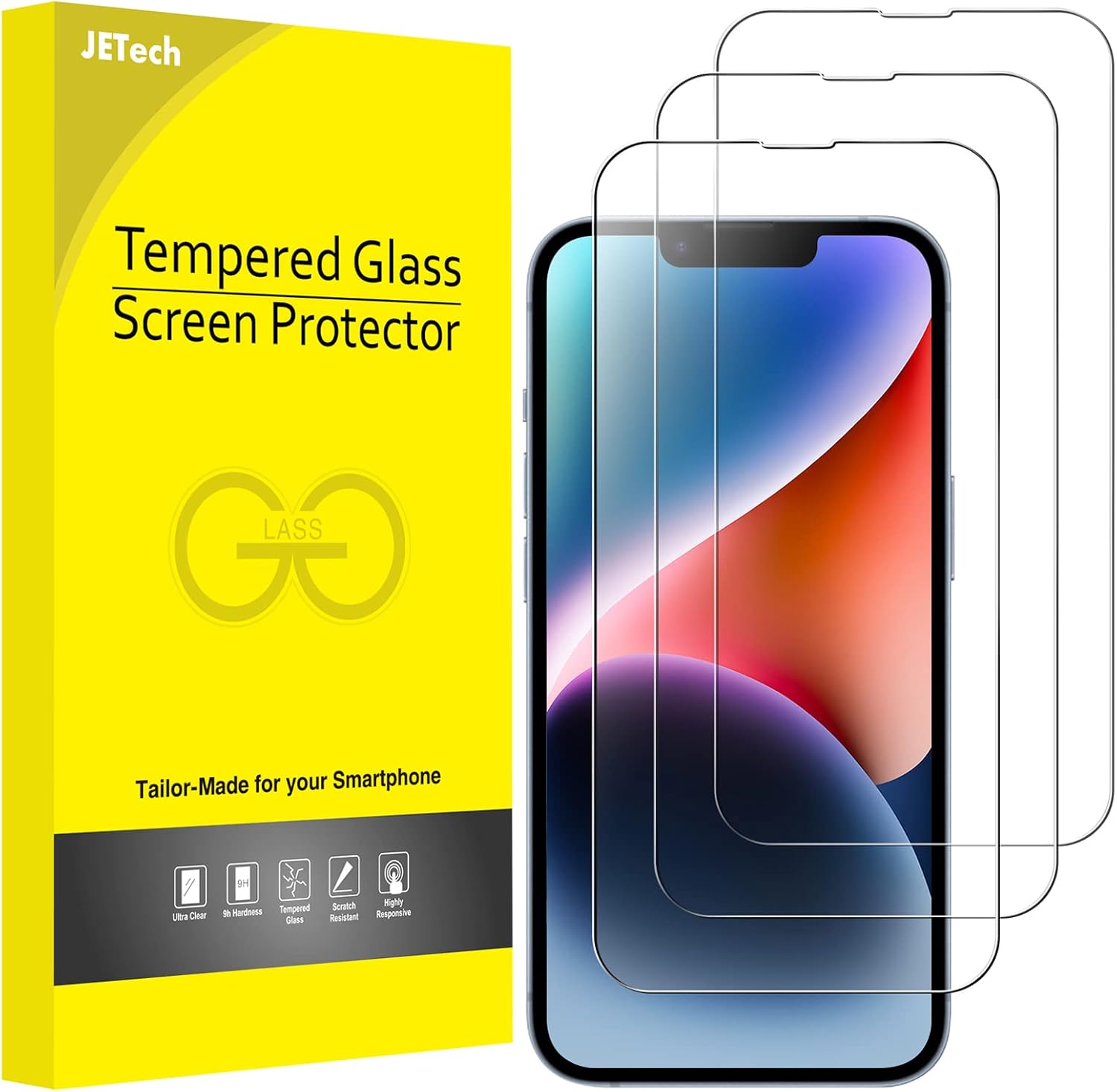 Detalle de Jetech pellicola 9H per iPhone 14 6,1