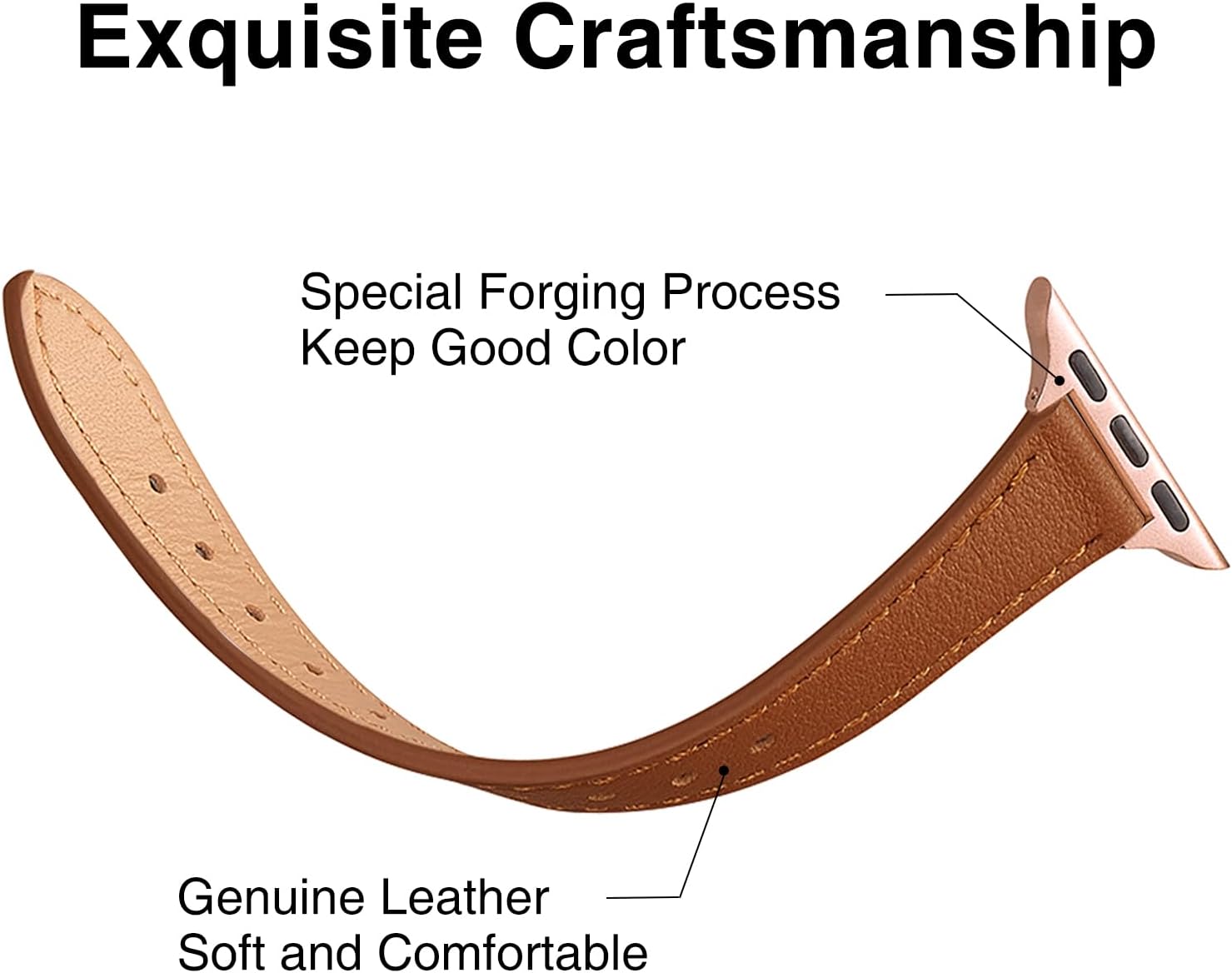 Detalle 2 de SUNFWR Leather Apple Watch strap 38mm