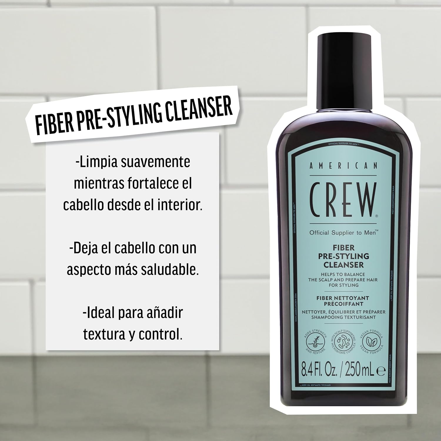 Thumbnail 4 de American Crew Fiber Pre-Styling Shampoo 💪 250ML