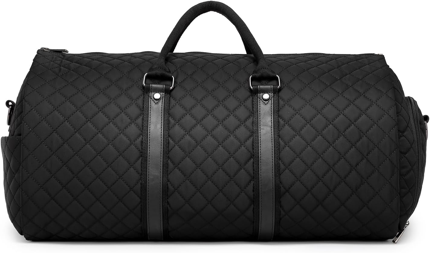 Thumbnail 6 de Convertible Leather Garment Bag for Women – 2 in 1 Hanging Suitcase with Shoe Pouch and Travel Duffle