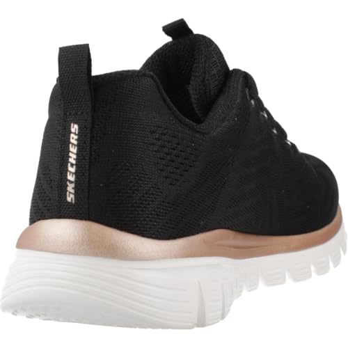 Detalle de Skechers Graceful-Get Connected 12615-BKGD Damen Sneaker in Schwarz, 37 EU