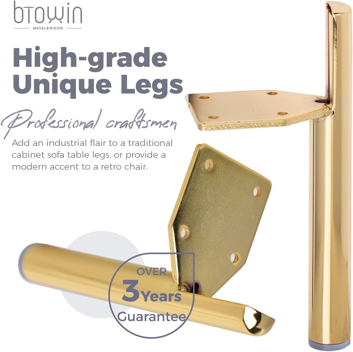 Thumbnail 1 de Btowin Metal Furniture Legs, 6-inch